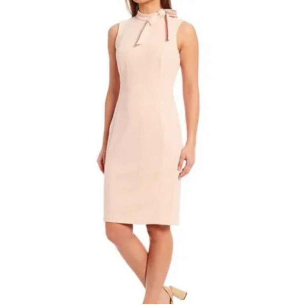 Calvin Klein size 8 pink pink work dress with bow